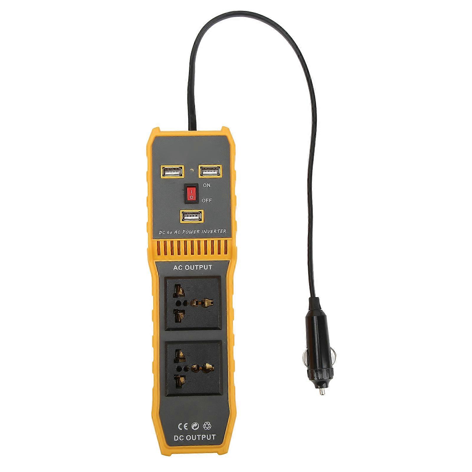 Power 200W Intelligent 3 USB 4.2A Fast Charging Dual Sockets Modified Sine Wave Car Inverter for Cellphone