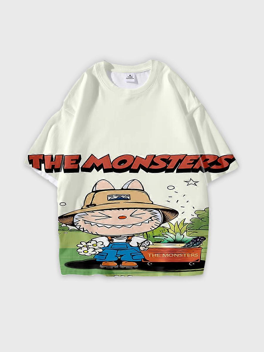 T-shirt round neck Pattern loose short sleeve JW6434