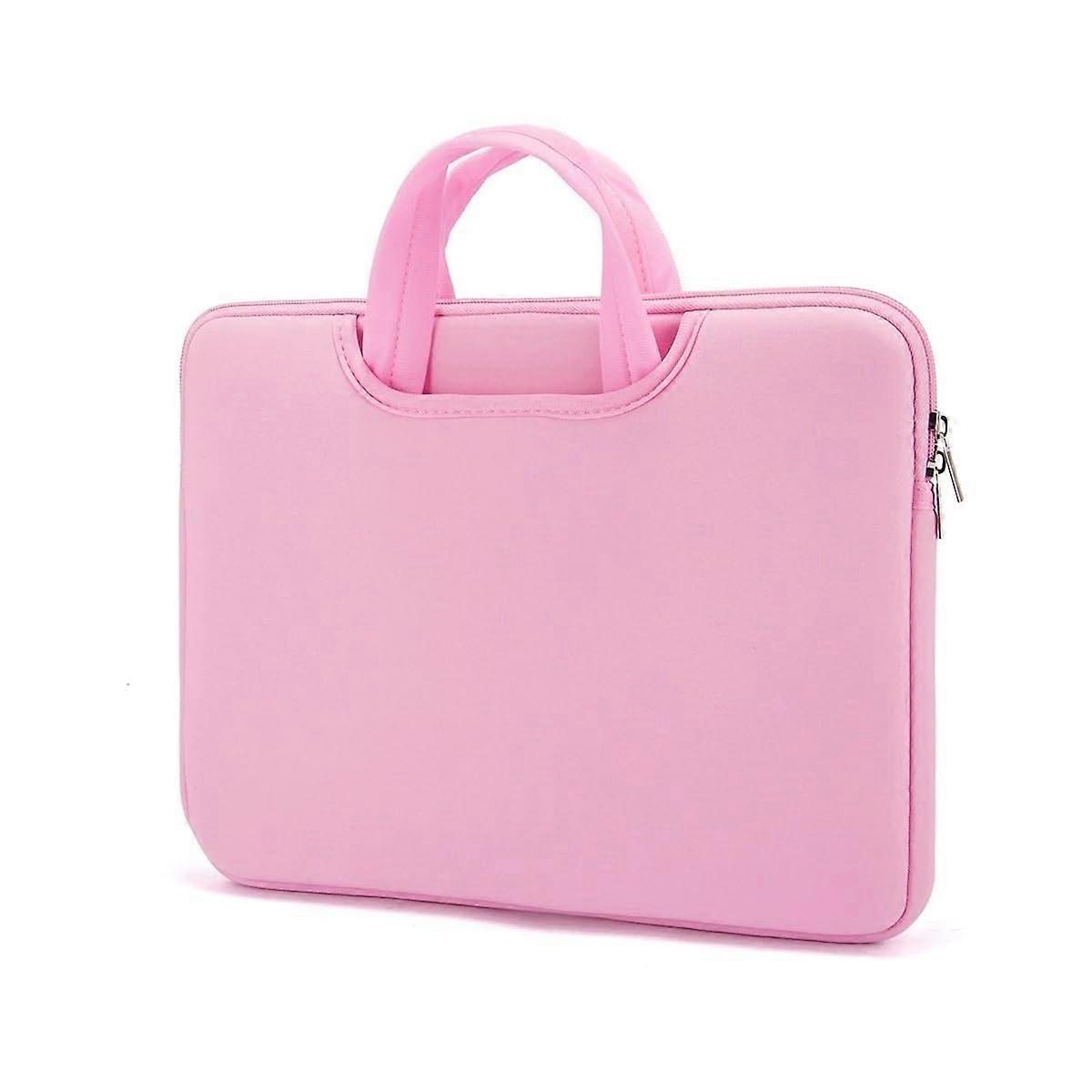 16' and 17' Computer Bag Front Pocket Can Power Mouse Large Space Laptop Handbag Lightweight Computer Handbag 1617inch Light Pink