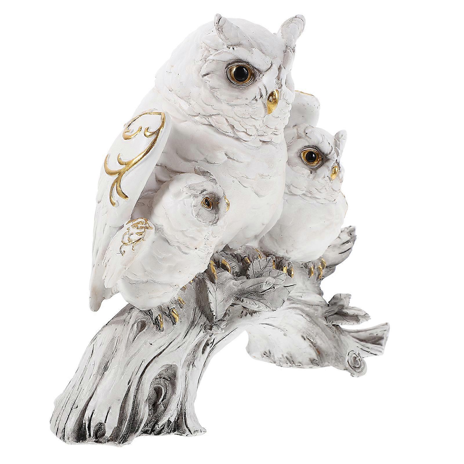It sounds like you're describing a product listing for an **owl figurine resin statue**. Here's a polished and professional product description that