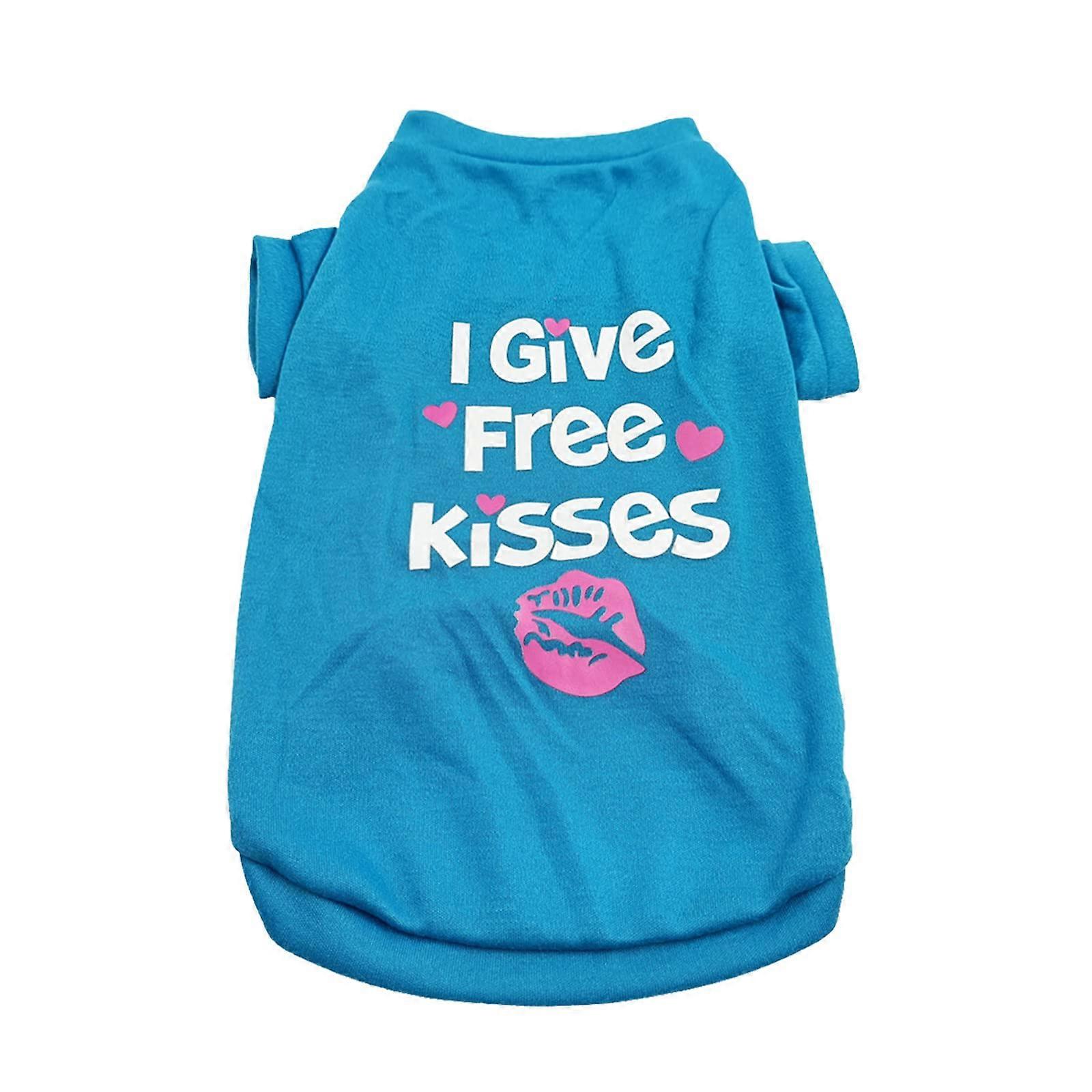 Cute pet print Tshirt, comfortable, breathable, for small dogs, size XS (Blue, XS) xs blue