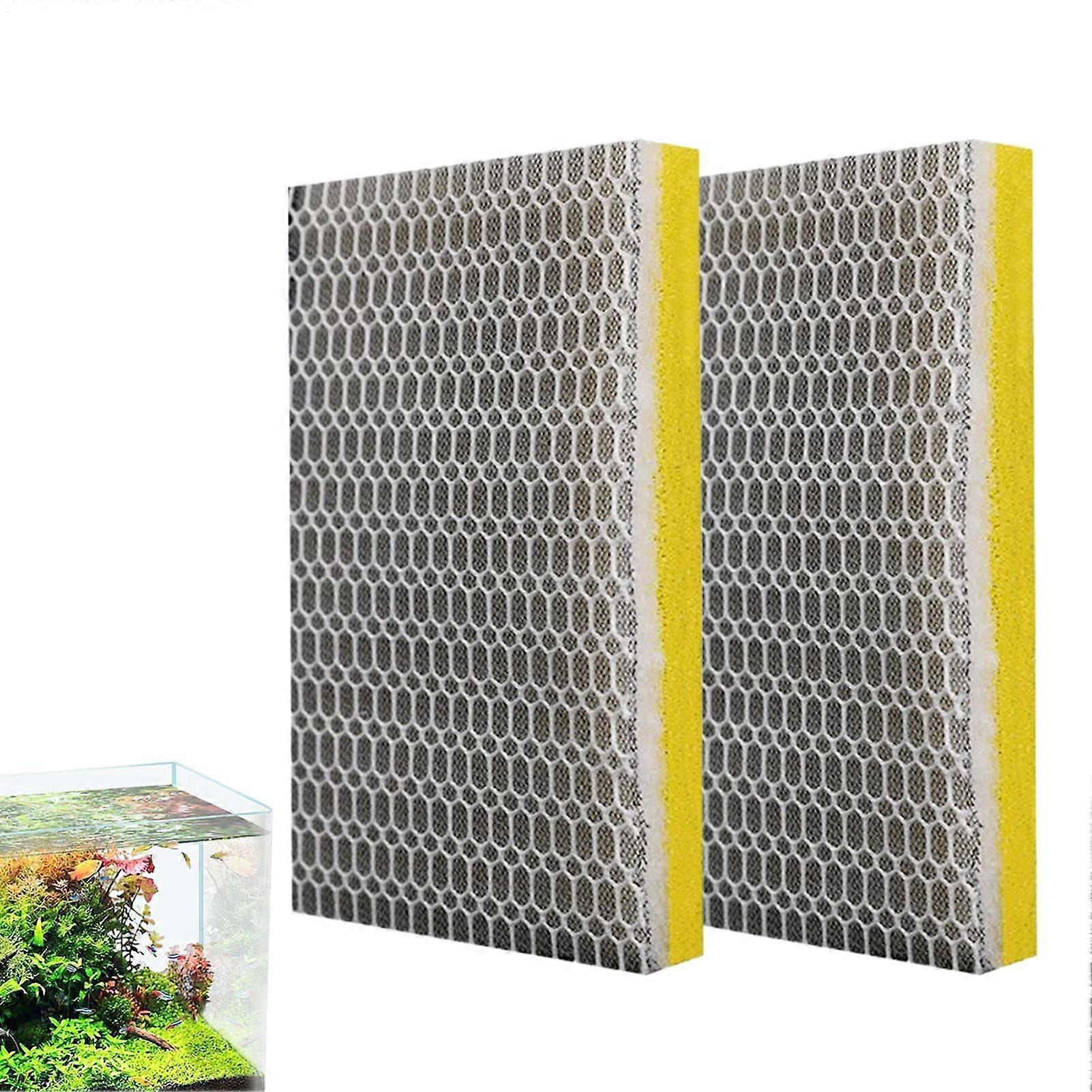Aquarium Filter Pad, 2 x Fish Tank Floss Roll, Cuttable Flexible Strainer