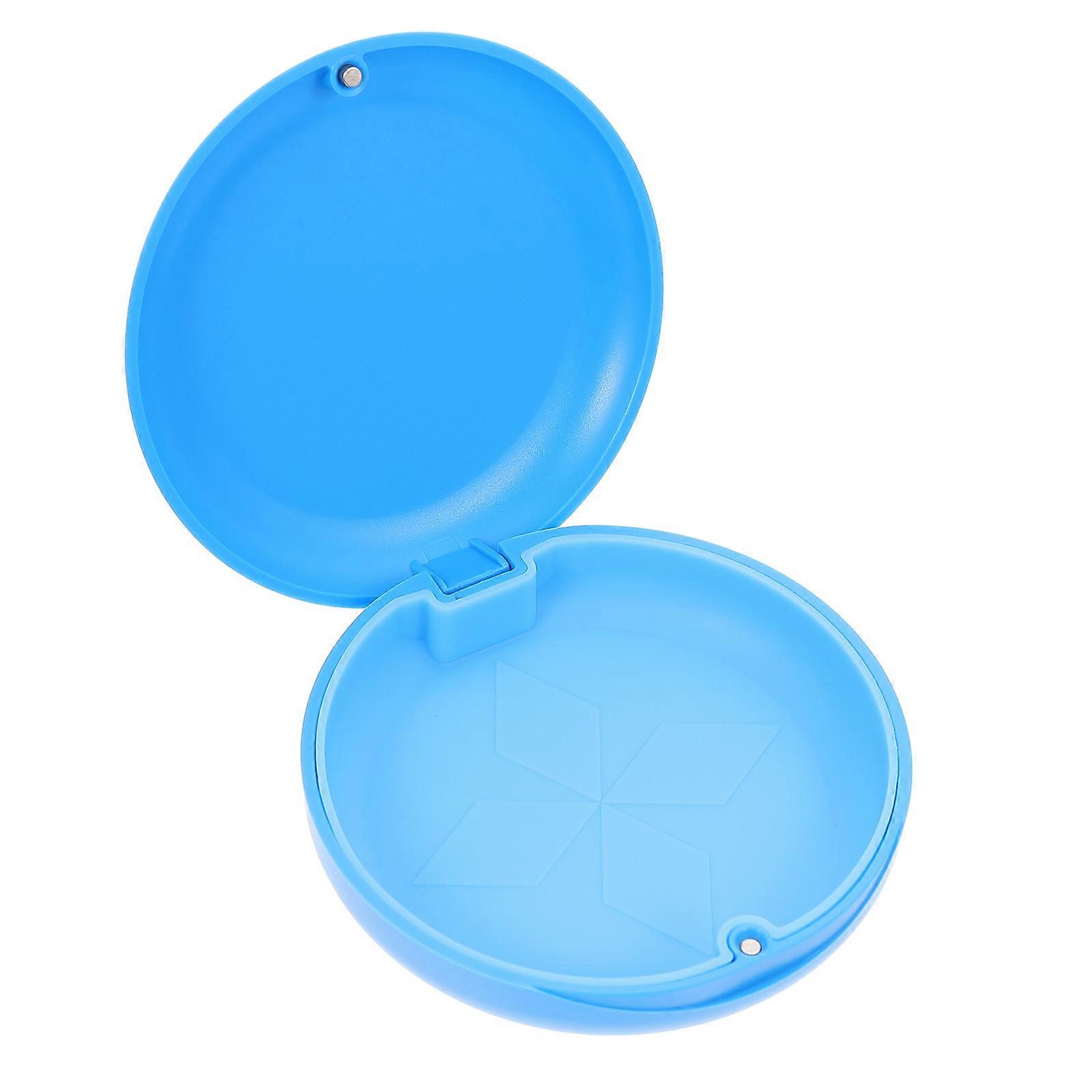 Portable Case with Magnetic Closure Dustproof and Scratch Resistant ABS Blue Small Size for Storage Use
