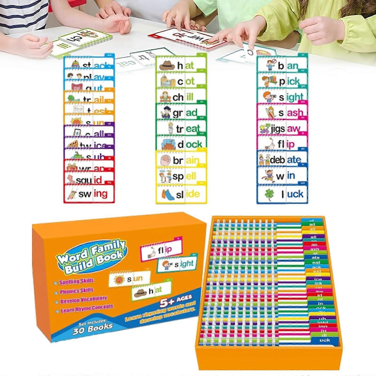 30 Reading and Rhyming Screenplays, Children Ages 36 Reading and Rhyming, Prefixes, Word Families, Word Cards, Reading Games (A)'