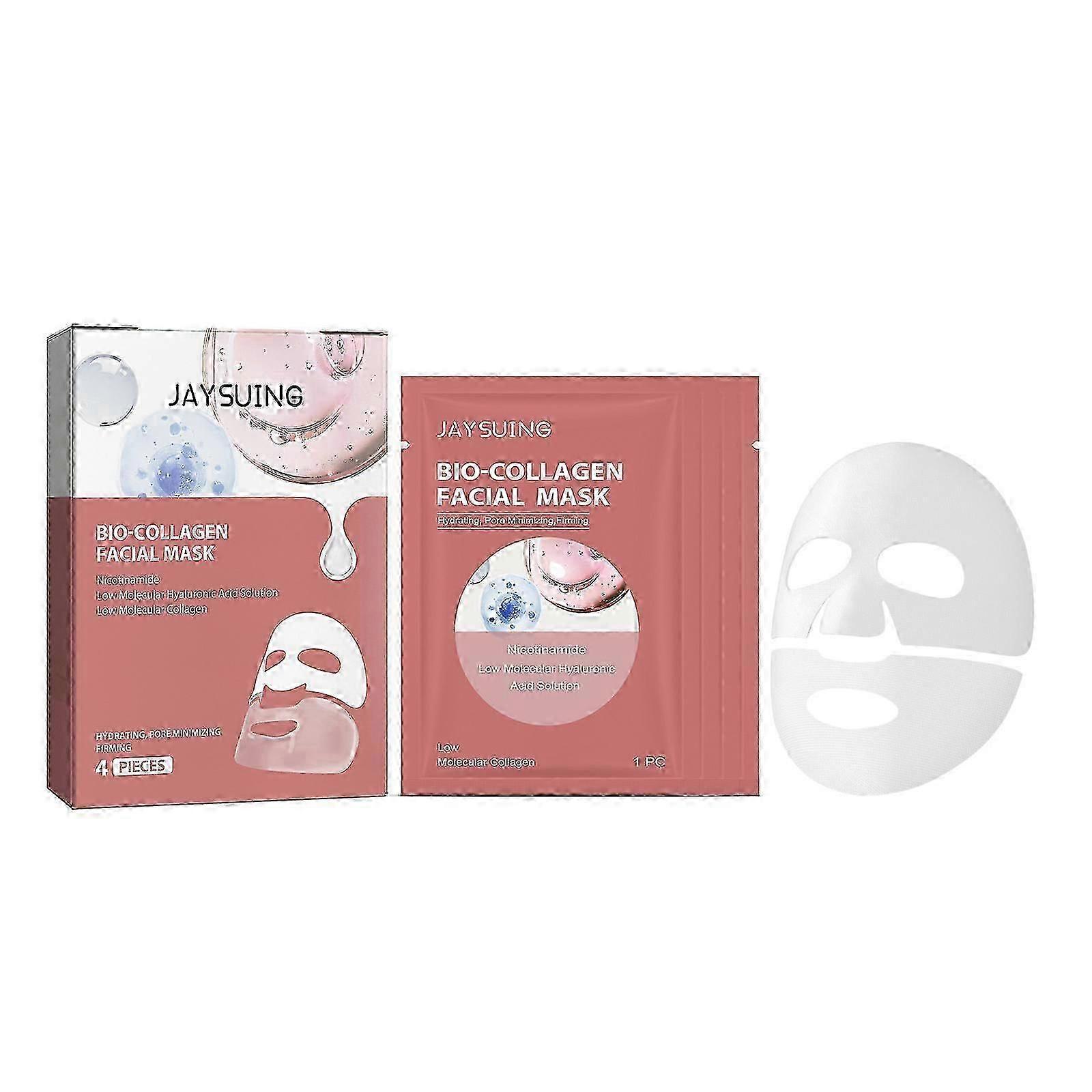 4pcs JAYSUING Collagen Moisturizing Mask: Enhance Skin Elasticity, Reduce Fine Lines