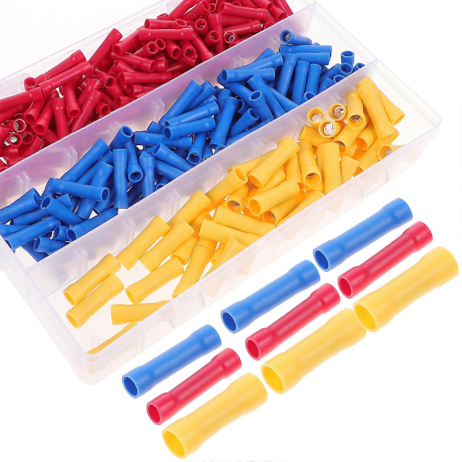End Splice Connectors Butt Connector Electrical Wiring Yellow 2.4X0.65X0.65CM