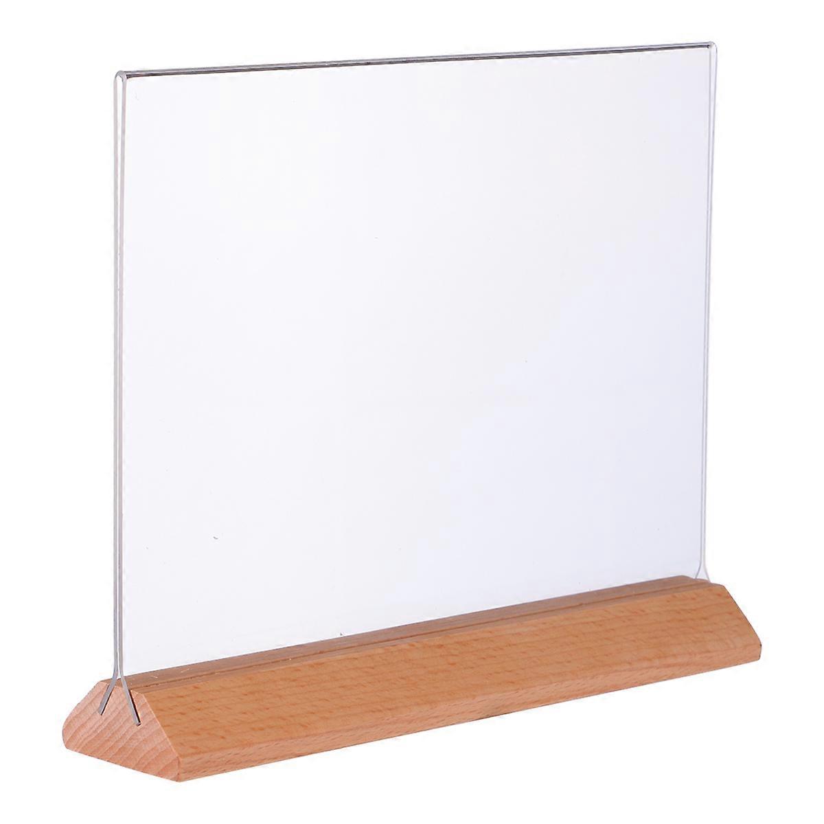Acrylic Display Stand for Table Menus and Photos, Transparent Sign Holder, Easy to Clean and Update, Ideal for Supermarkets