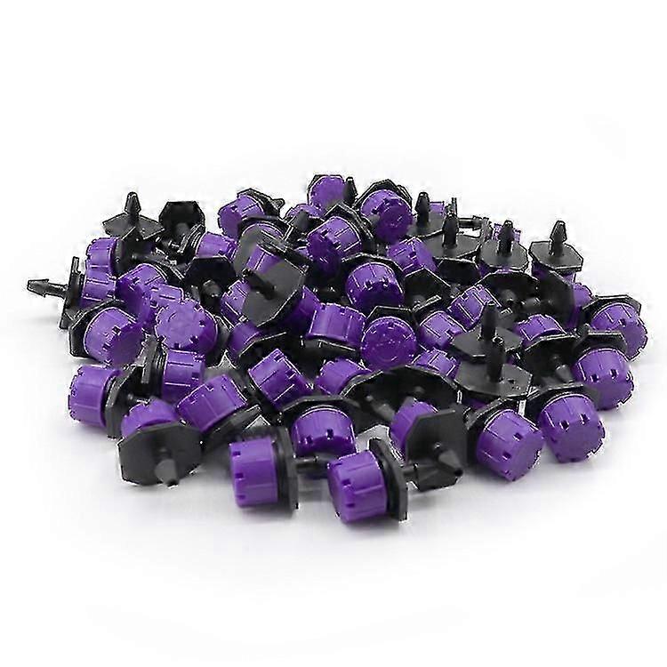 50pcs 8 Holes Button Drop Adjustable Flow Dripper Spray Dripped Integral Emitter Nozzle Sprinkle