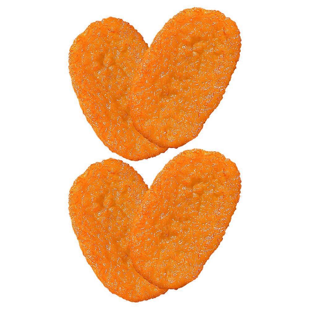 Pretend Play Fake Food Toy Made of Durable PVC Orange Color High Simulation for Playing 4pcs