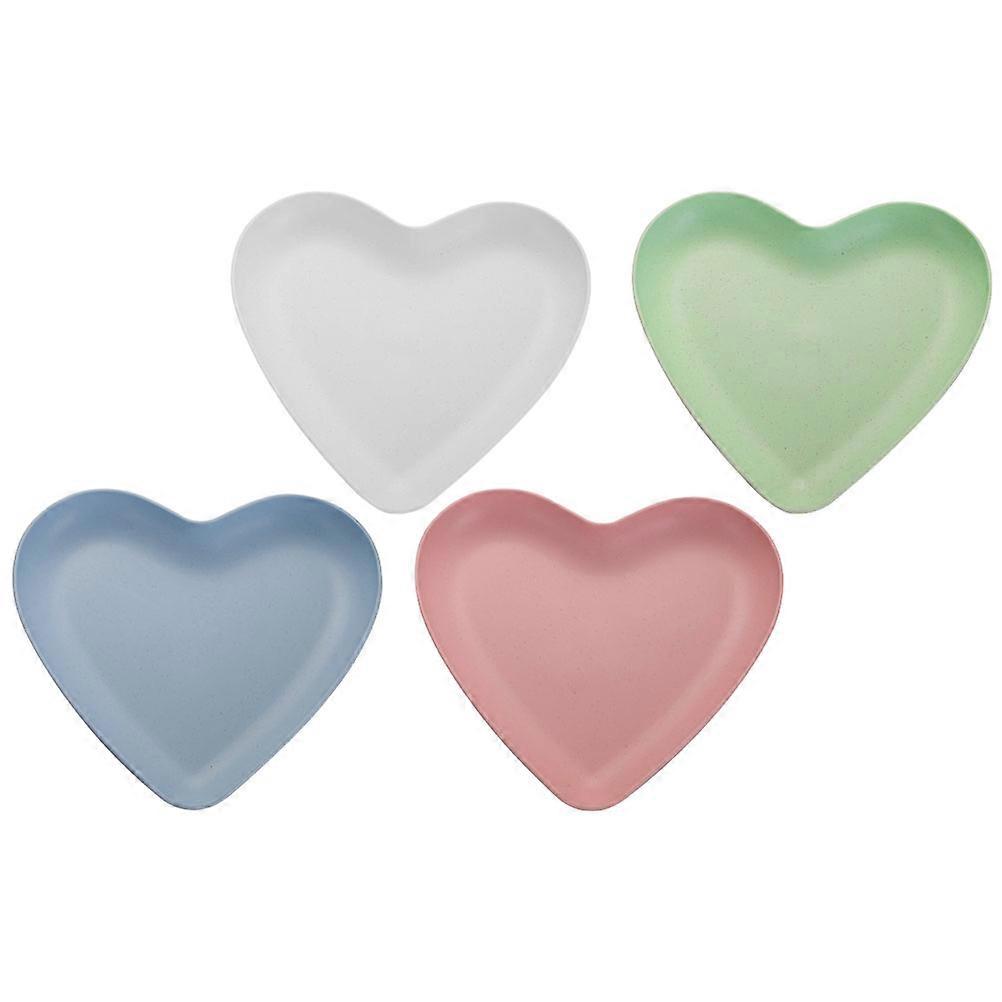 Heart Shaped Unbreakable Food Plate Made of PP Material for Home Storage and Restaurant Use Assorted Color