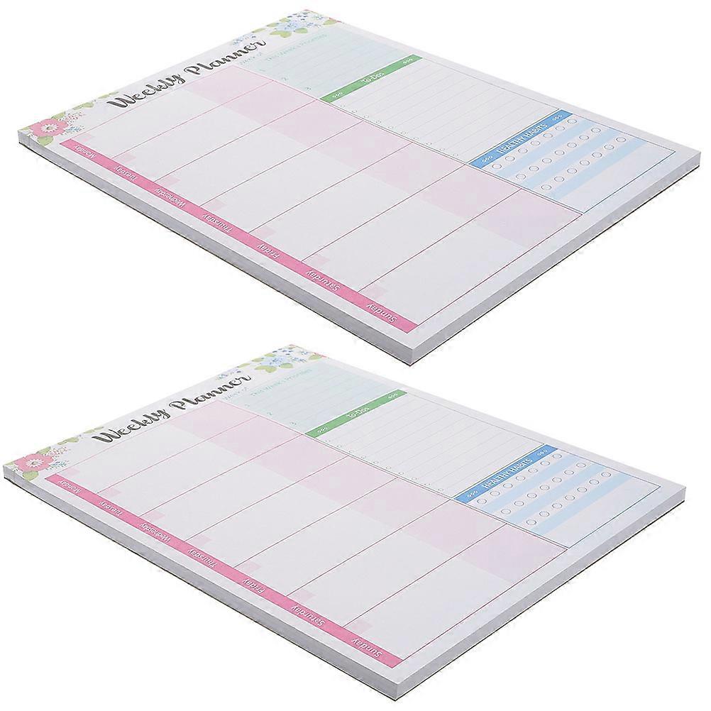 Wochenplaner Notizblock für kleine Büros 25,30 x 19,20 x 0,80 cm To-Do-Liste 2 Set