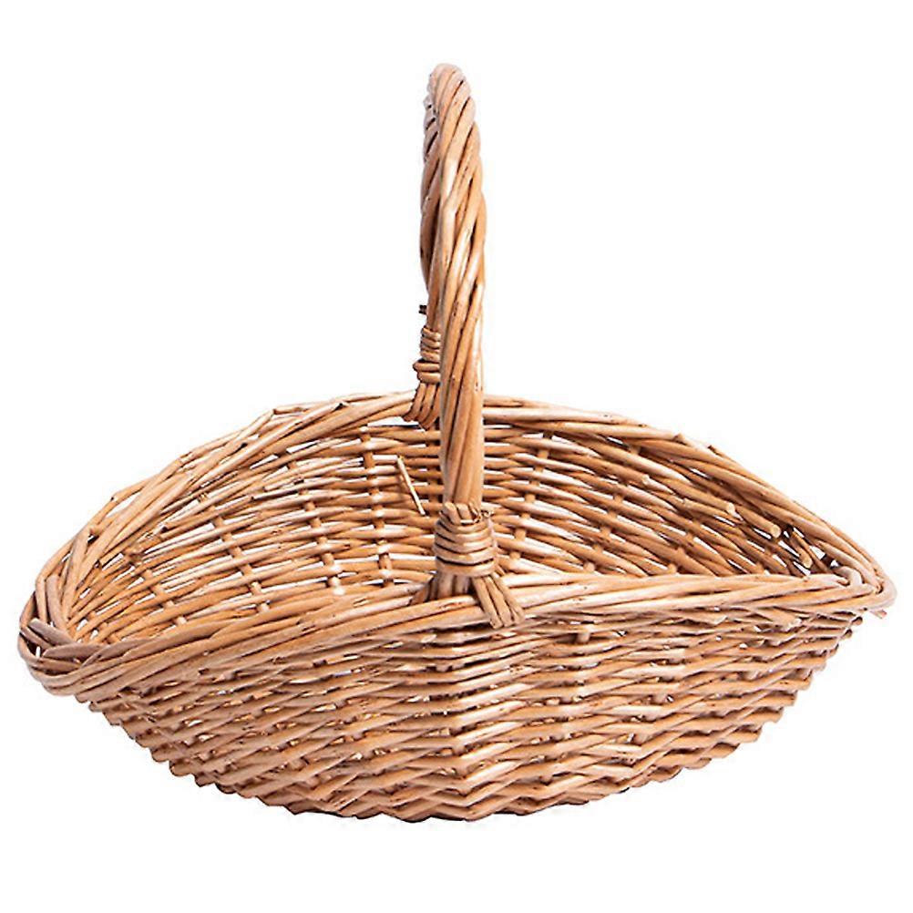 Wicker Picnic Basket Empty Storage Basket for Eggs Candy and Flowers
