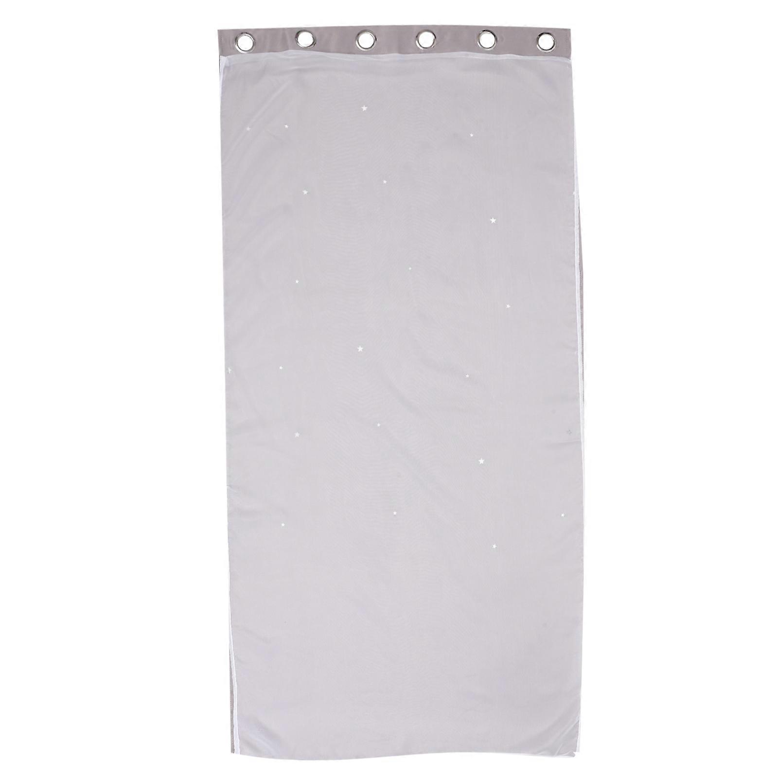 Light Dimming Blackout Curtain Stars Pattern Double-layer Privacy Protection Curtain 1Pcs