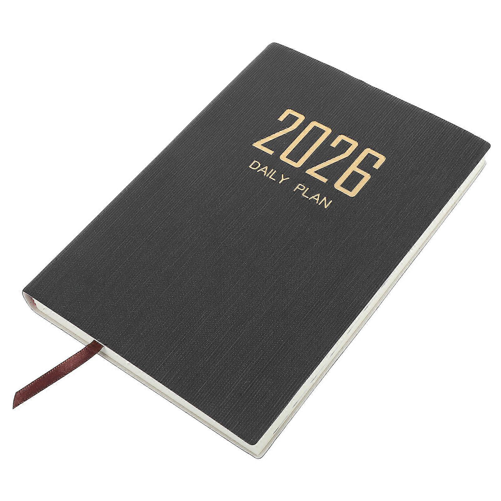 Monthly Weekly Planner Notebook with PU Cover – Faux Appointment Book for Office & Academic Daily Scheduling, January to December Year Long Organizer