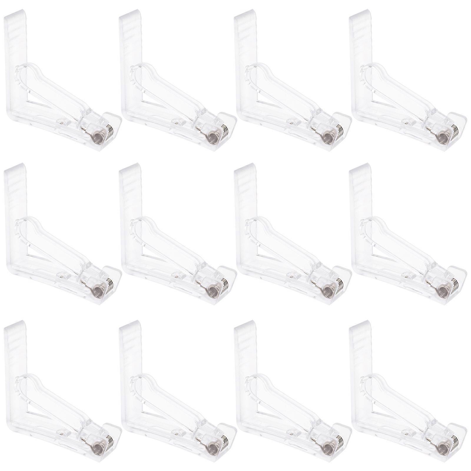Transparent Tablecloth Clips for Outdoor Use Secure and Durable 12pcs