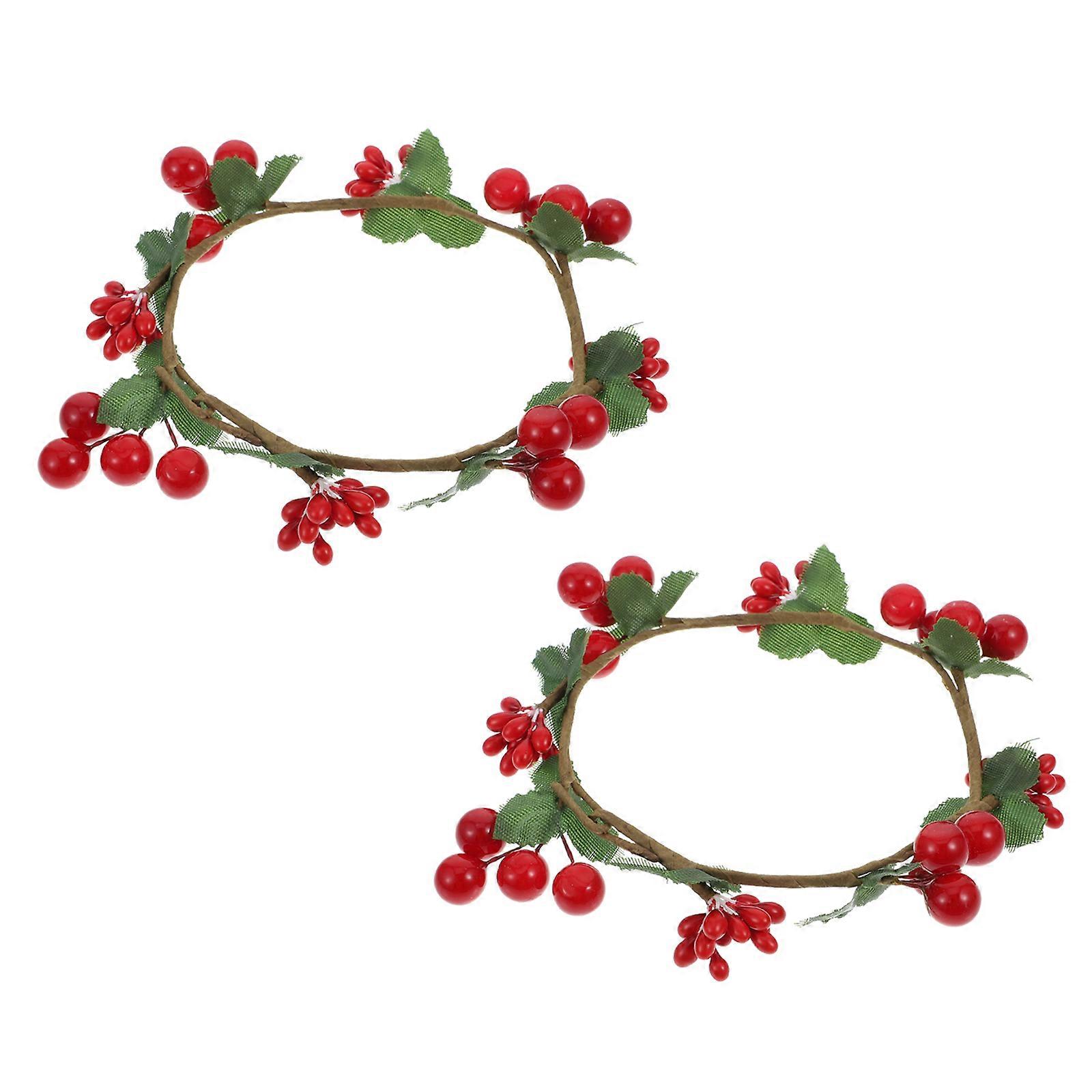 Decorative Candlestick Cup Wreath Adorn For Office Decoration And Restaurant Decoration 10X10X2.5Cm Round Shape 2Set