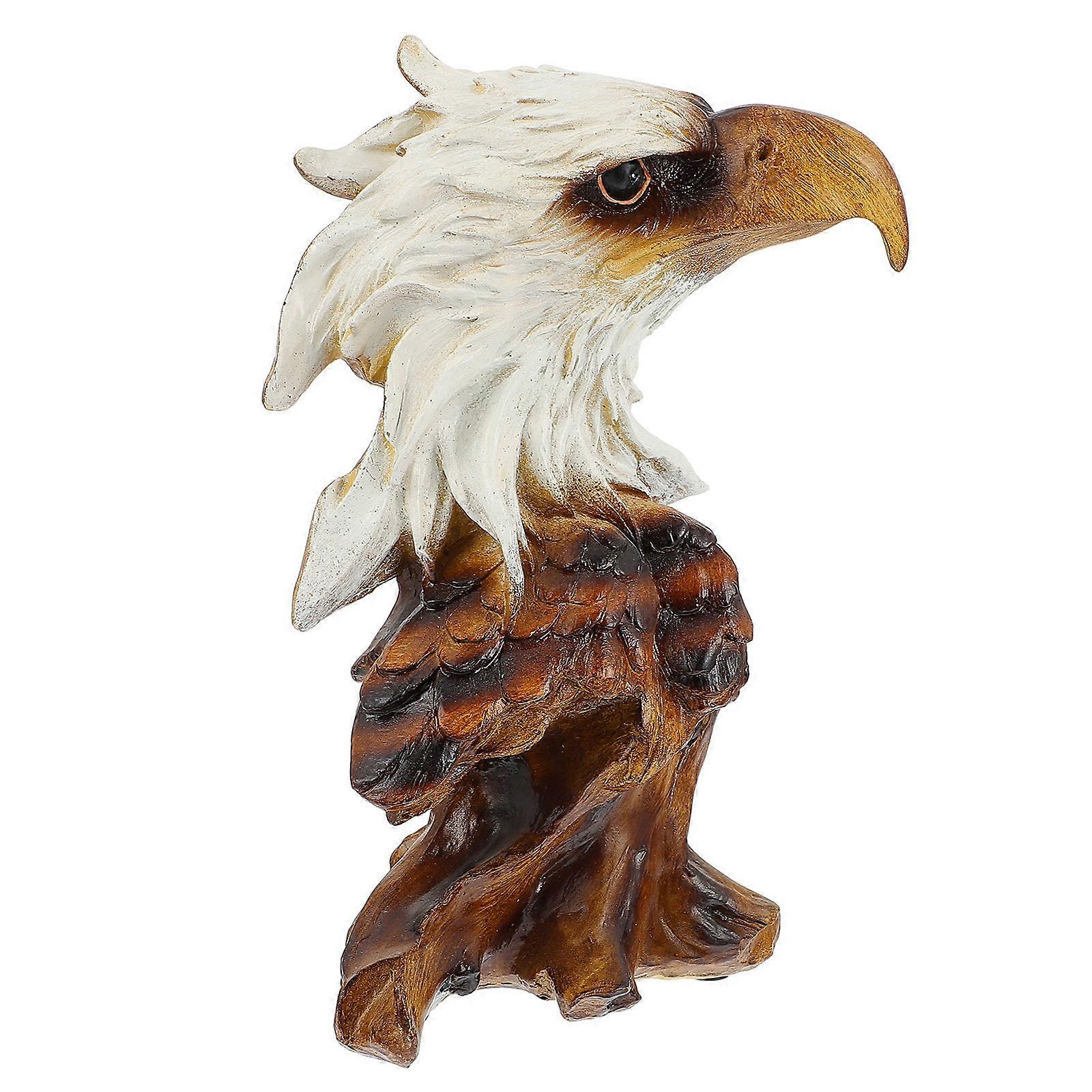 Resin Animal Head Eagle Ornament Home Decoration Retro Style 24X15X12CM 1Pack