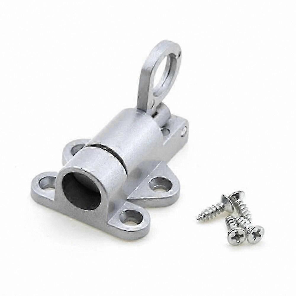 Heavy Duty Automatic Gate Lock with Spring Bounce Bolt Latch for Security Doors, Grey Aluminum Alloy Latch Lock
