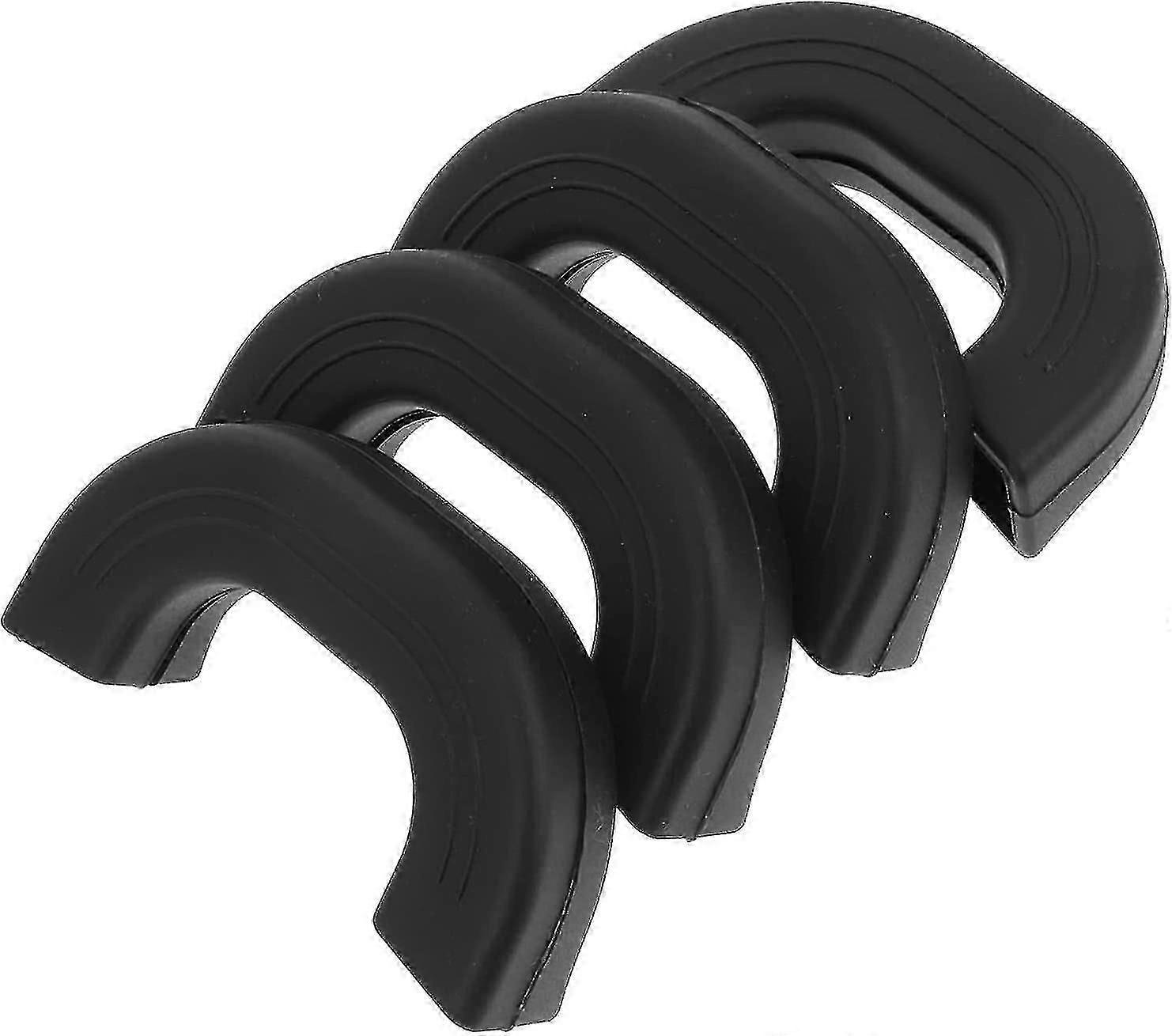 4 حزمة سيليكون حامل مقبض إضافي ، غطاء مقبض وعاء معزول ، غطاء مقبض مقلاة من الحديد الزهر المقاوم للحرارة ، أسود