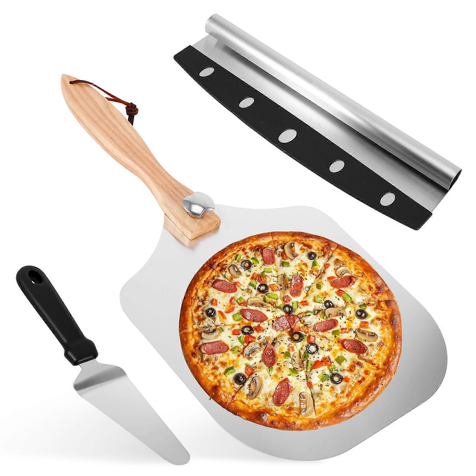 Folding Wooden Handle Pizza Peel Set 3pcs