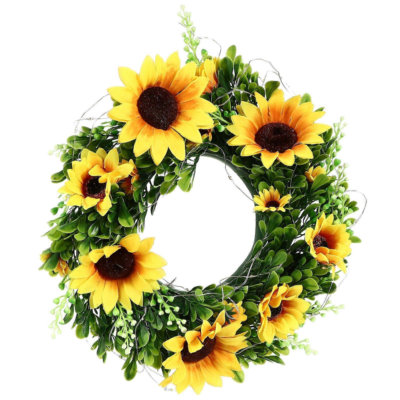 Yellow Sunflower LED Lighting Garland for Decor with Creative Visual Effect and Festive Atmosphere 1pc