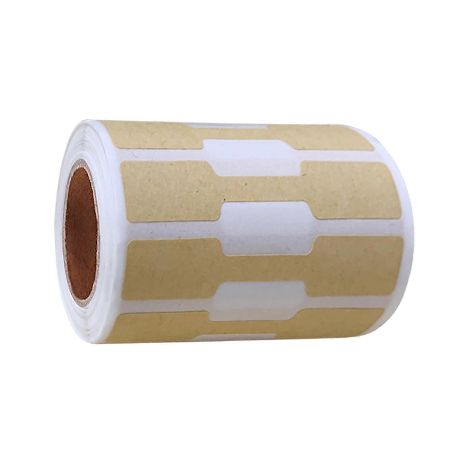 Pack of 500 Handmade Natural Kraft Paper Sticker SelfAdhesive Display Labels for Decoration, Yellow