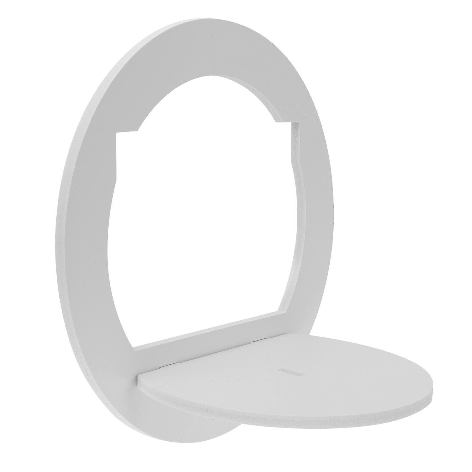 White Round Bedside Storage Rack for Home 1Pcs Wall Mounted Storage