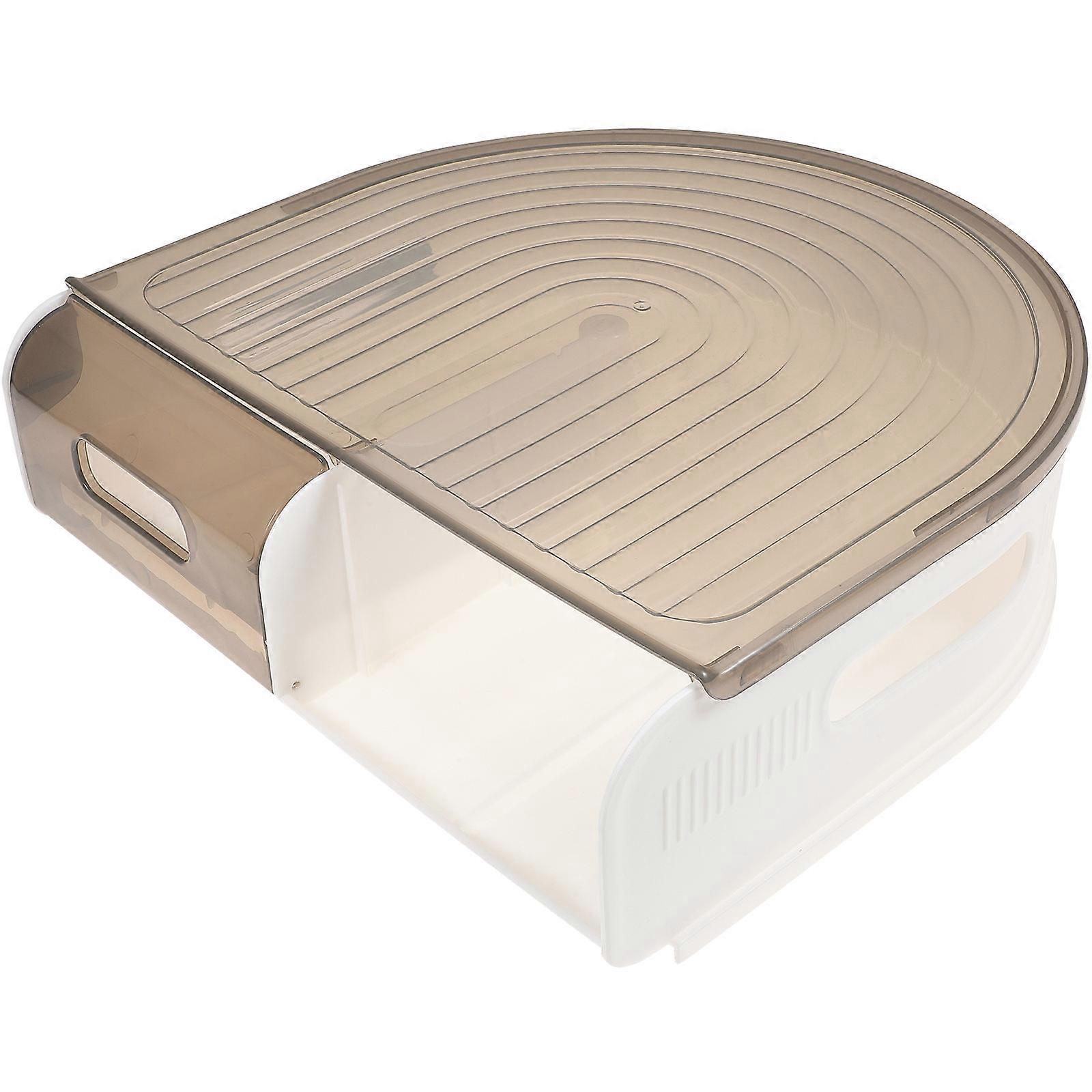 Egg Tray with Slope Design for Convenient Egg Storage in Fridge Made of Plastic Ivory Color