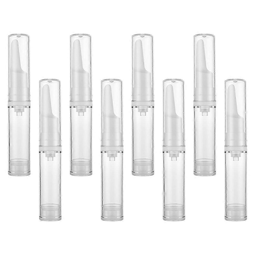 8Pcs Airless Pump Bottles Clear Cosmetic Containers Developed For Eye Creams And Lotions Designed For Portable Use