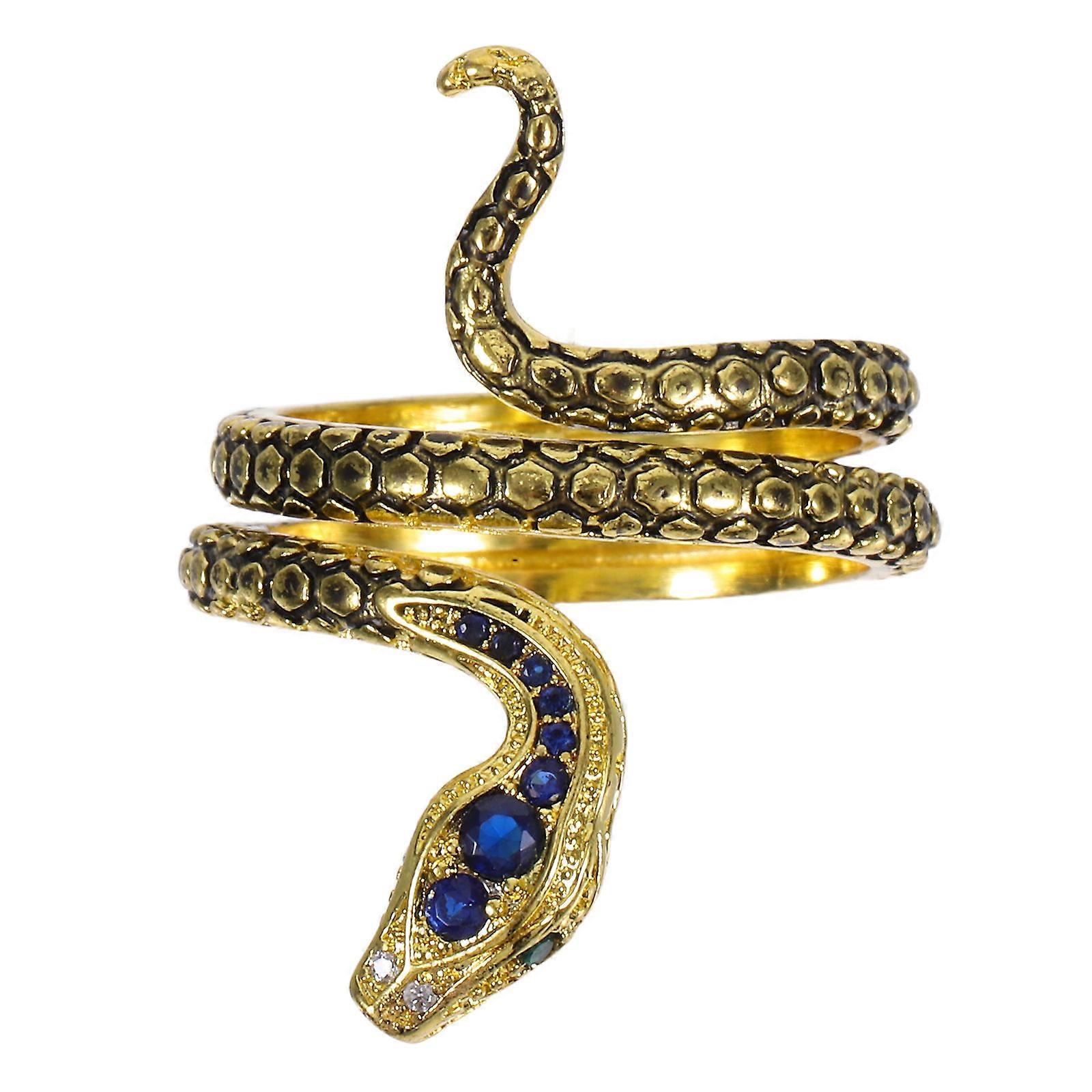 Anel de cobra criativo para mulheres com fino acabamento e jóias de cobre de cores sortidas