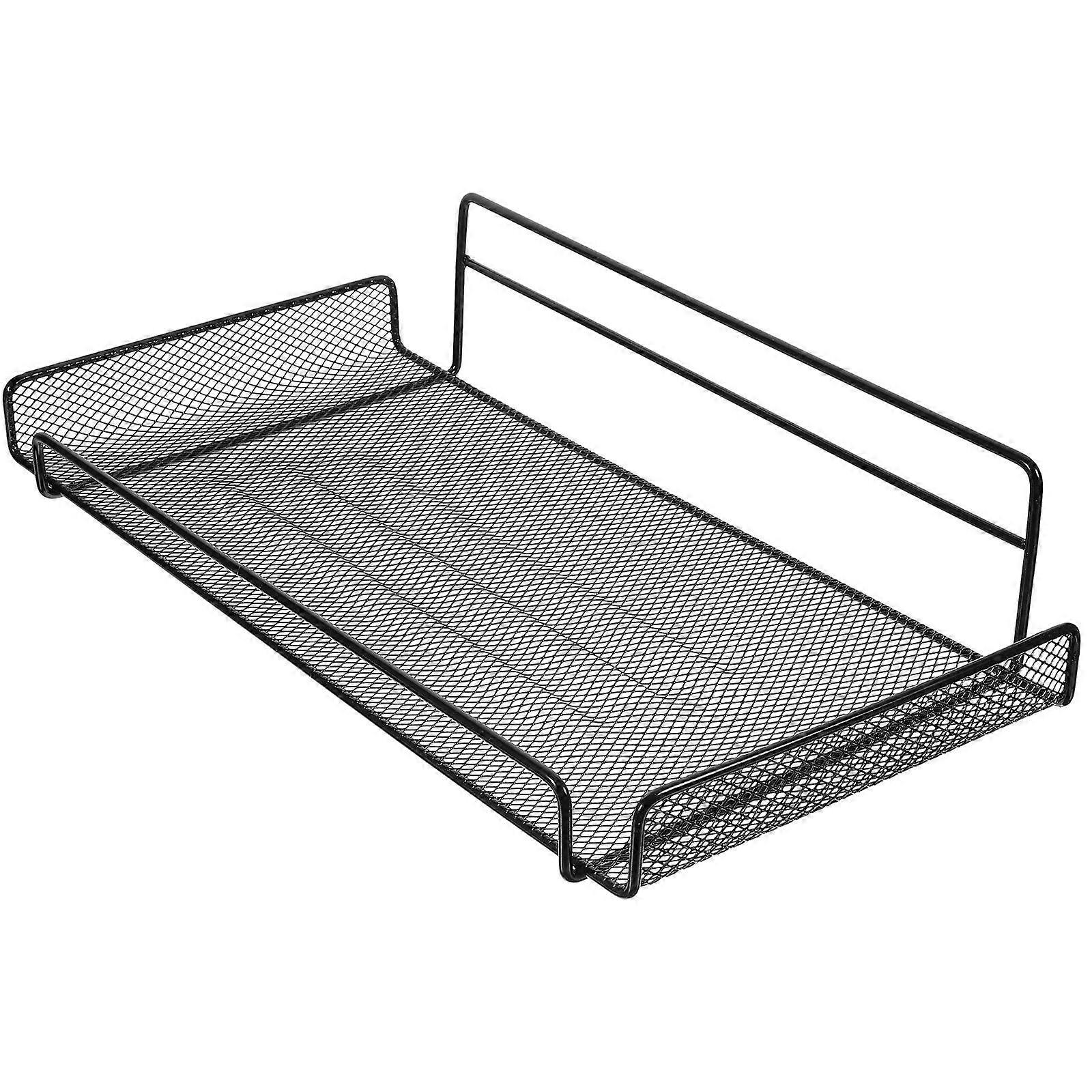 Wall Mount Router Shelf For Electronic Devices In Black With Large Capacity Design For Storage 1Pcs