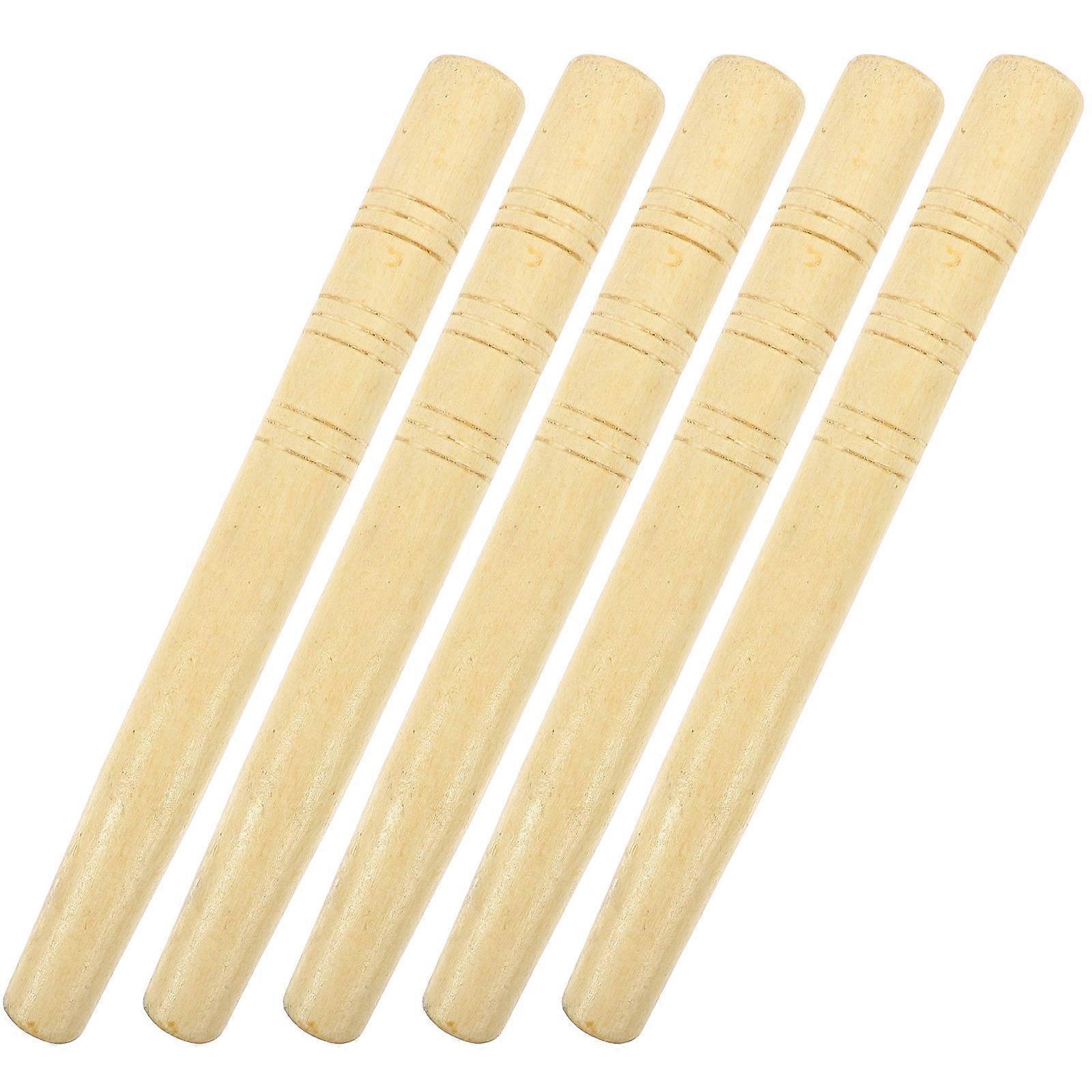 5pcs Lightweight Hardwood Replacement Handles for Farm Tools – Ergonomic, Durable, and Wear Resistant Wooden Handles for Gardening and Carpentry Use