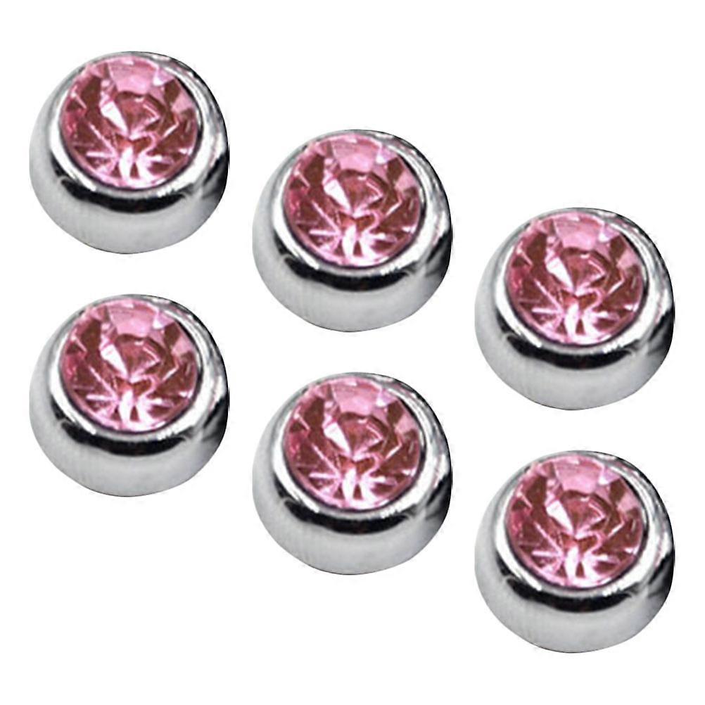 6Pcs Rhinestone Stickers Designed For Women Car Owners To Decorate Automotive Interior Featuring Square Shape And Bling Design