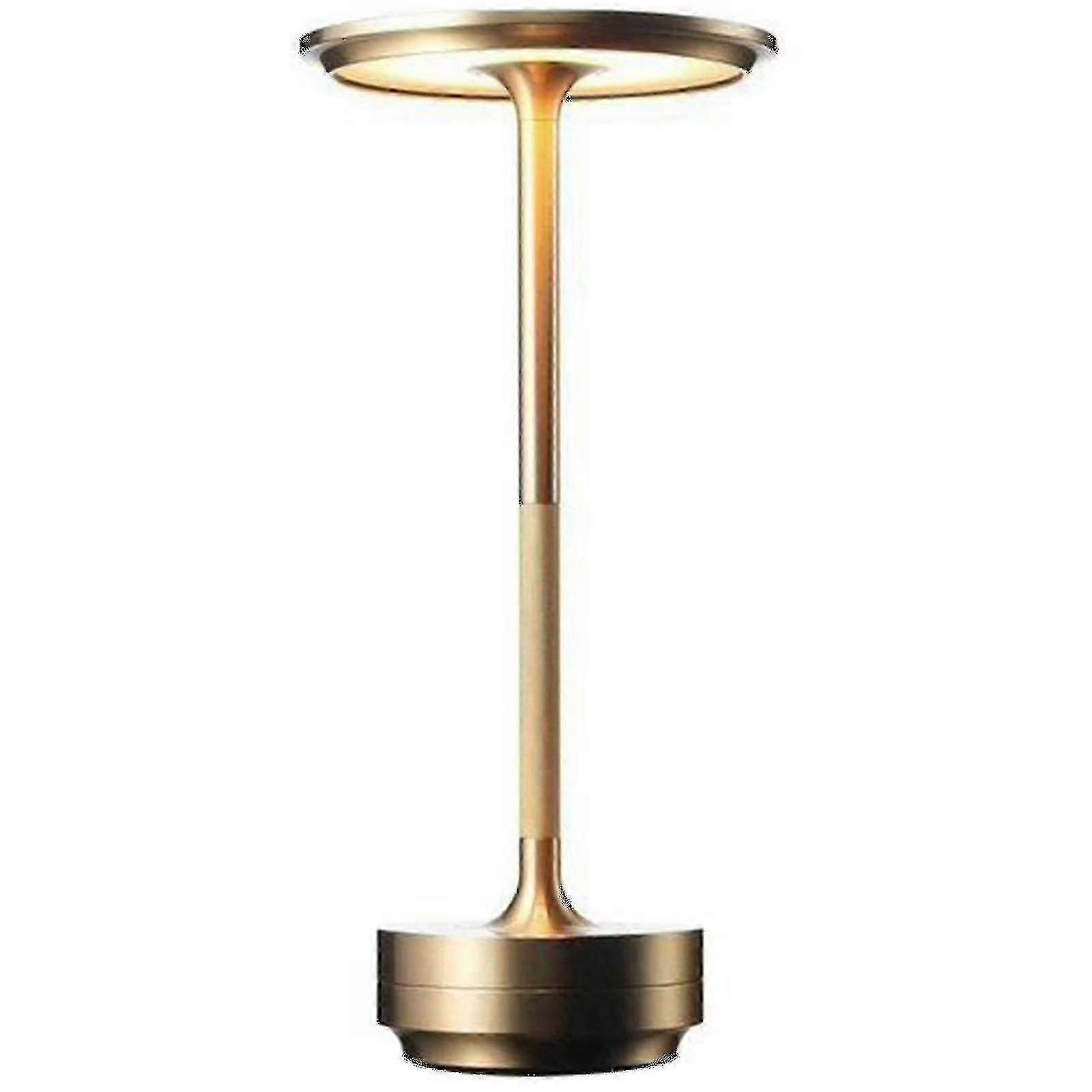 Cordless Dimmable Waterproof Table Lamp - USB Rechargeable (Gold)