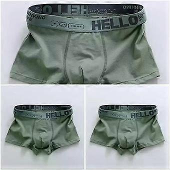 3 stk / sett L-5Xl Melk Silke Herretruser Komfortabel Mann Undertøy Bomull Boksershorts Mannlige Underbukser Cuecas Calzoncillos