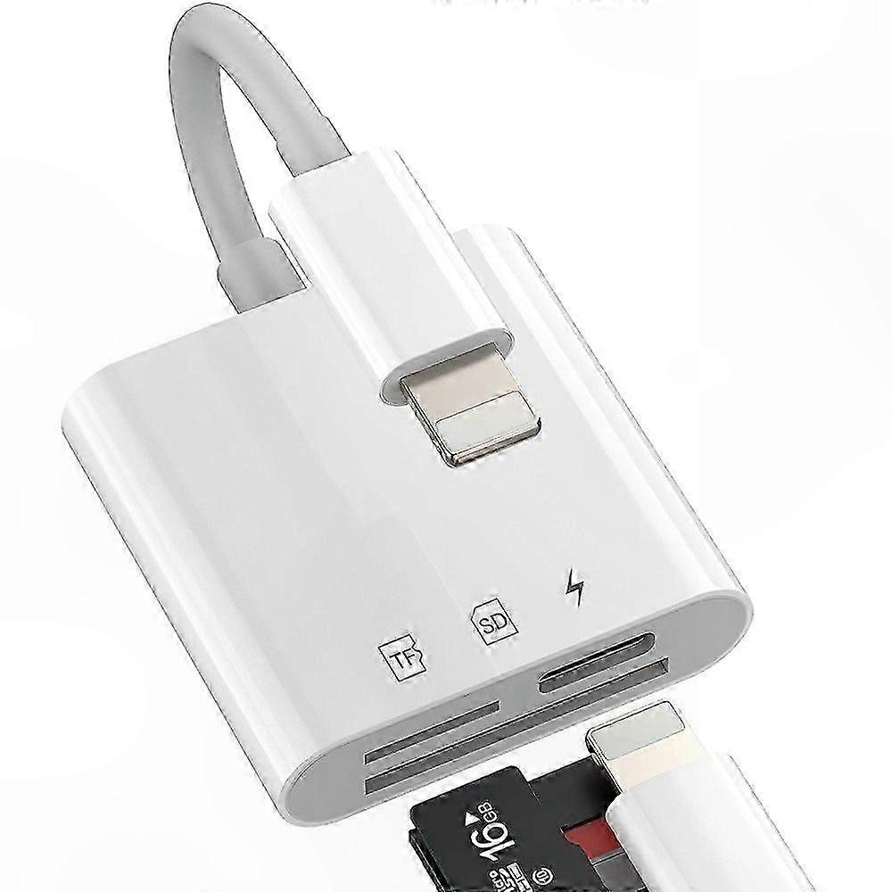 3-in-1 Multi-Function Card Reader Adapter for Convenient Data Transfer