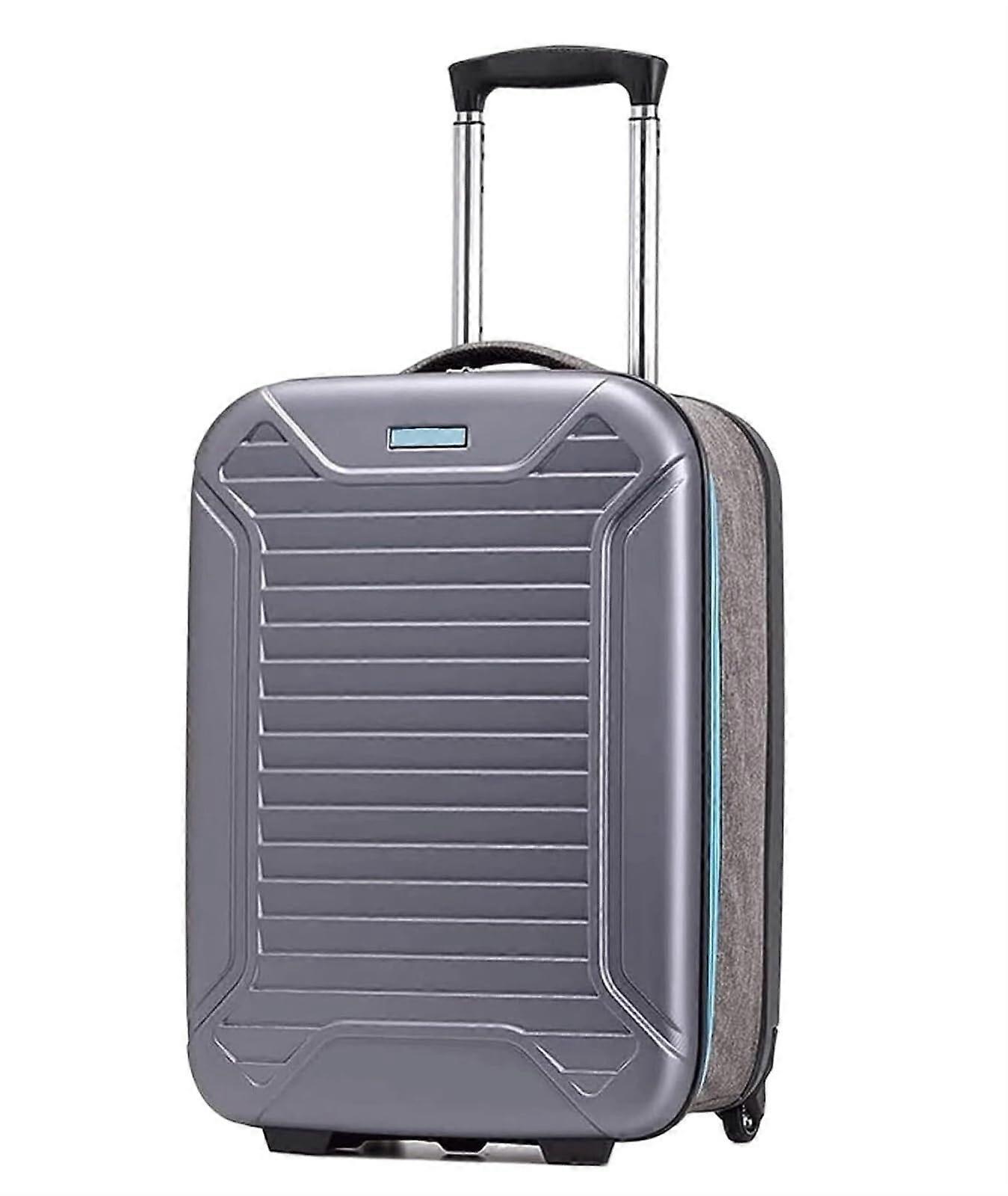 Luggage Suitcase, Hand Luggage, Foldable, Hard Shell, Portable with Combination Lock, Blue, 20 Inches