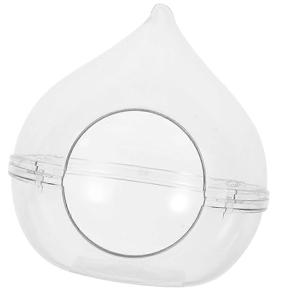 Hamster Sand Bath Container Small Pet Bath Time Transparent Acrylic Portable 1Set