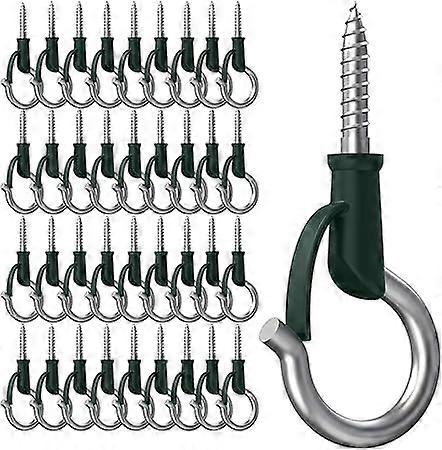 40 Pack Upgraded Christmas Light Hook Clips with Screws, Black