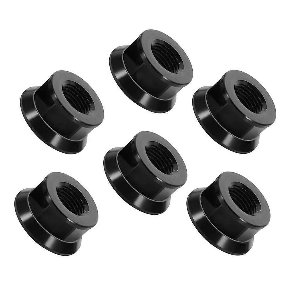 Folding Design Bicycle Hub Nuts For Outdoor Use 24 Pcs Versatile Compatibility Cycling Accessories Aluminum Alloy Black
