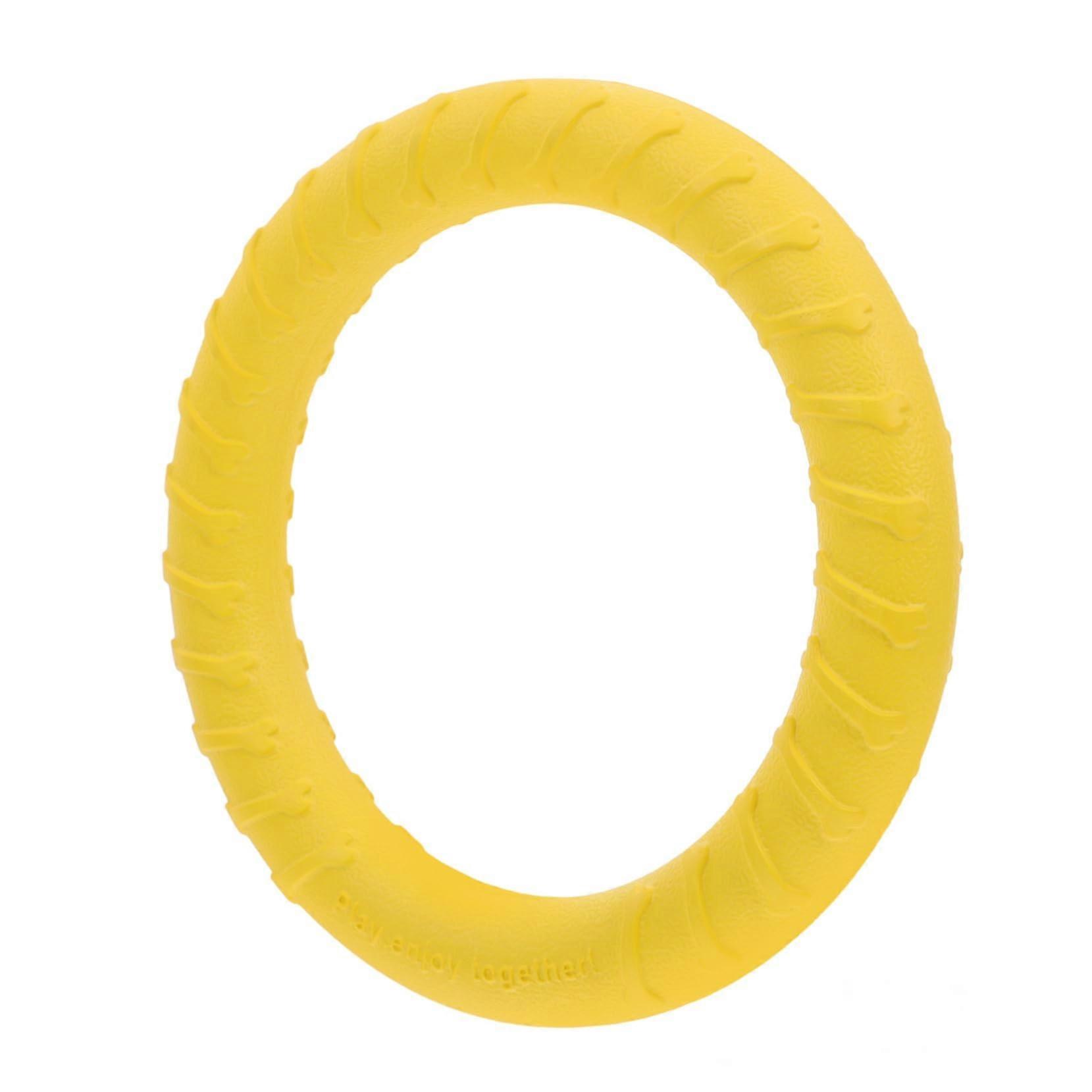 Bouncy Dog Chew Toy Durable Molar Ring for Interactive Play for Large Dogs Easy to Spot Convenient Loop for Travel and Outdoor Fun