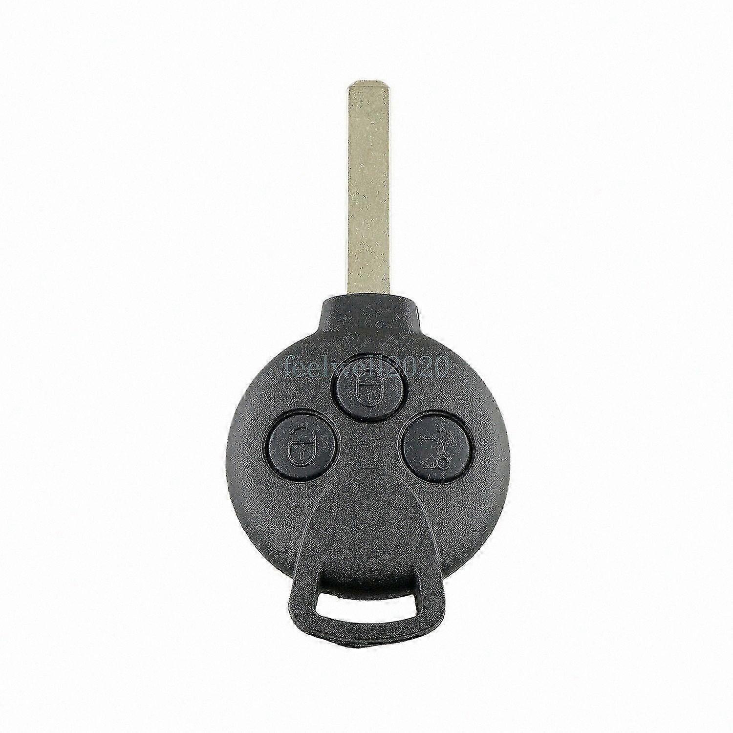 3-Button Key Case Shell Cover with Blade for Smart Fortwo 451 2007-2013 Remote Replacement