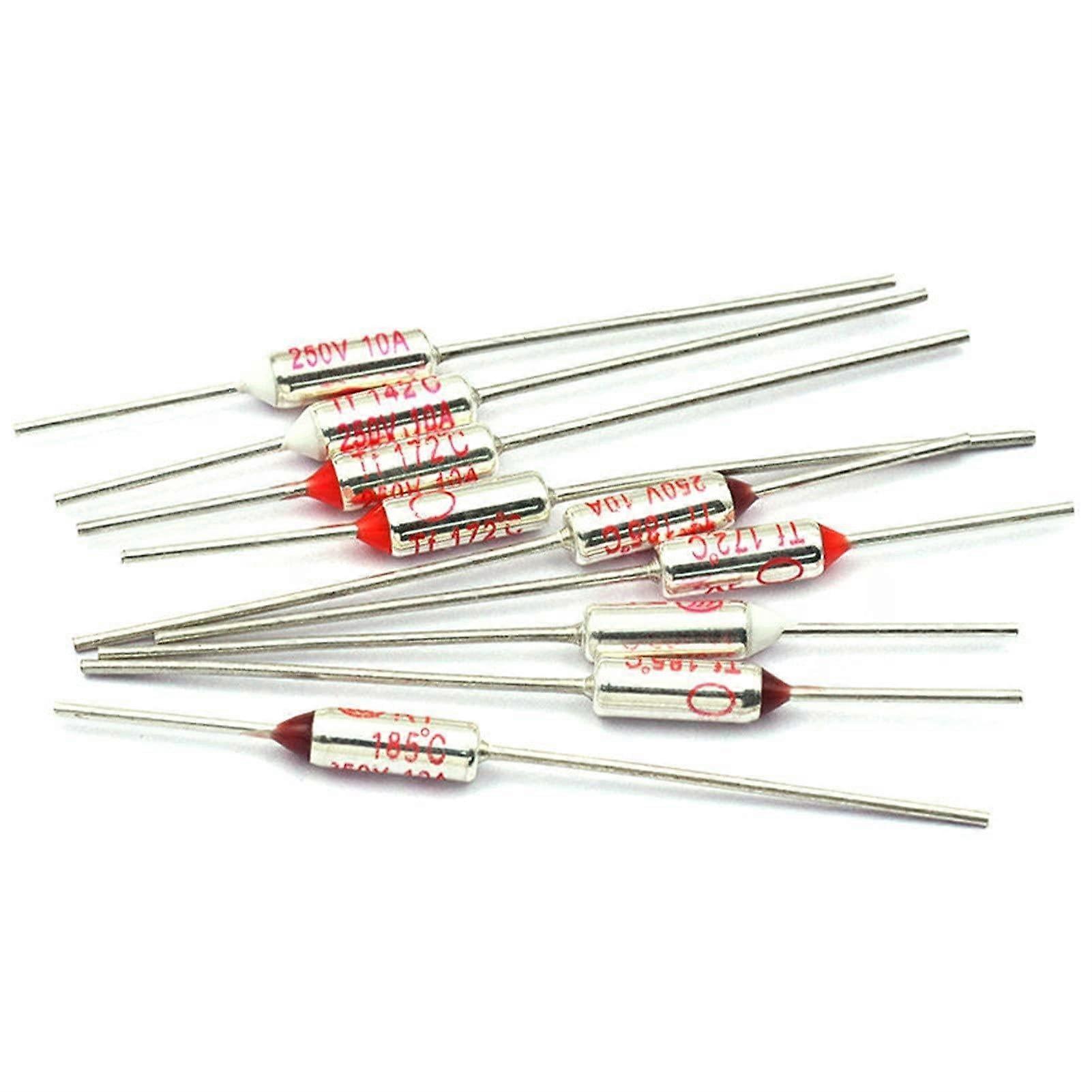 Fuses Assortment TF Thermal Fuse RY 10A 15A 250V 5 Pieces Temperature Range 65C-300C