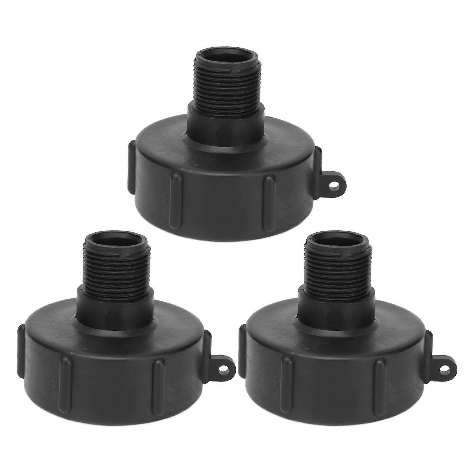 3Pcs ABS Plastic IBC Tank Connector G3/4 Thread Drain Adapter