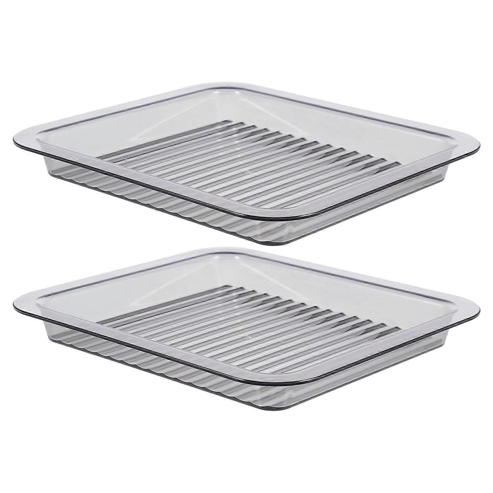 Fruits Storage Holder Food Trays for Kitchen Use 2Pcs Practical Design