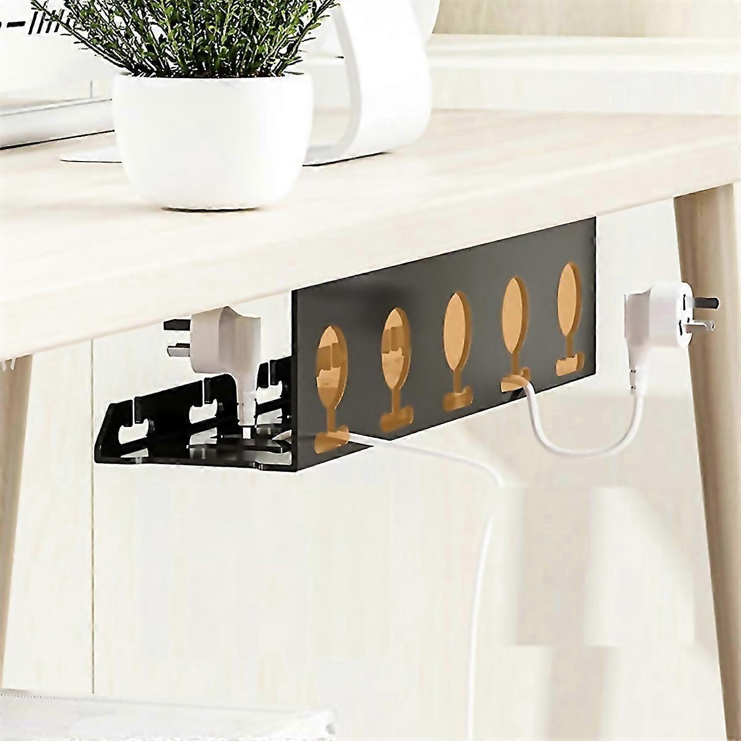 For No Drilling Sturdy Under Desk Cable Management Metal Cable