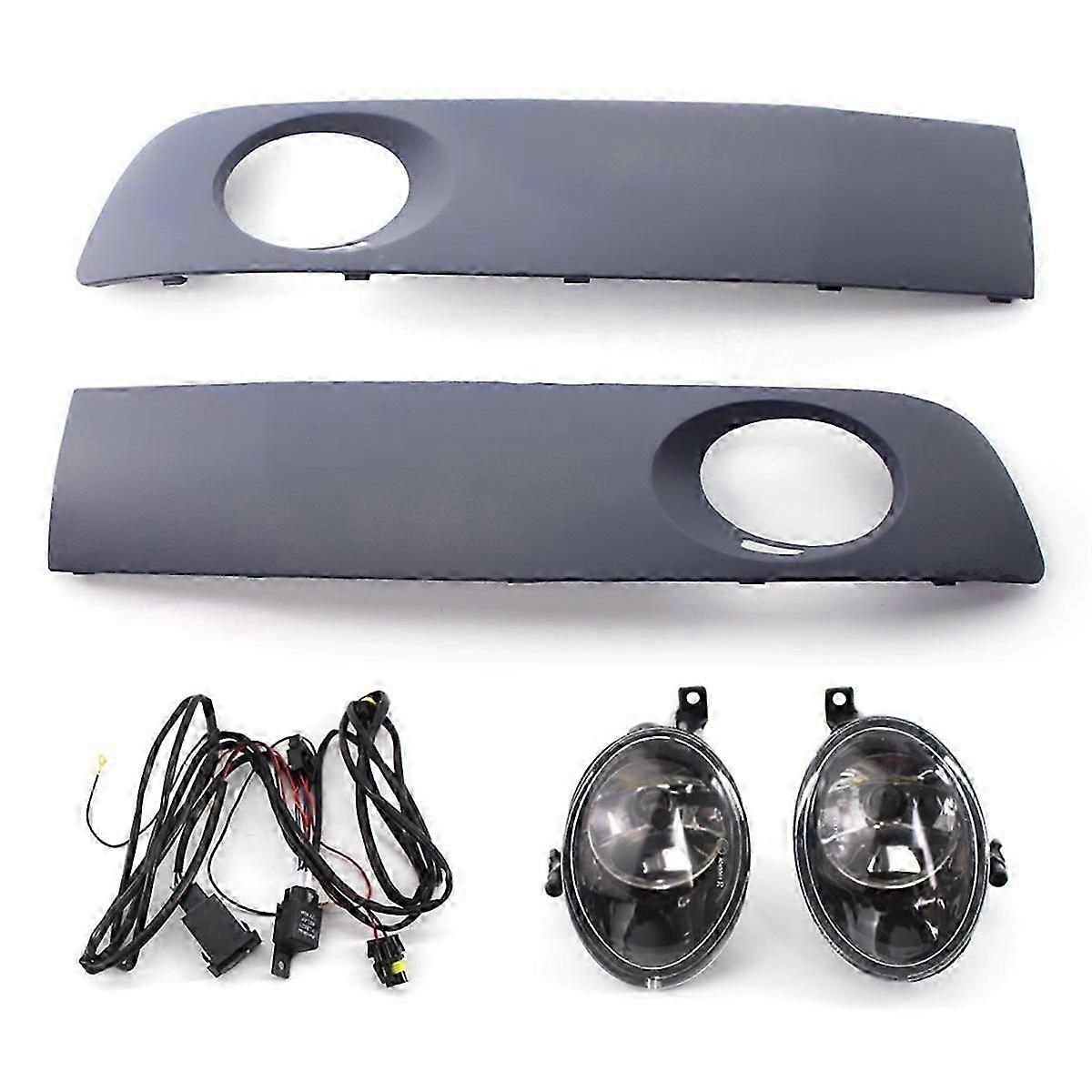 suitable for transporter t5 t6 2010-2015 fog light assembly with grille and wiring harness kit