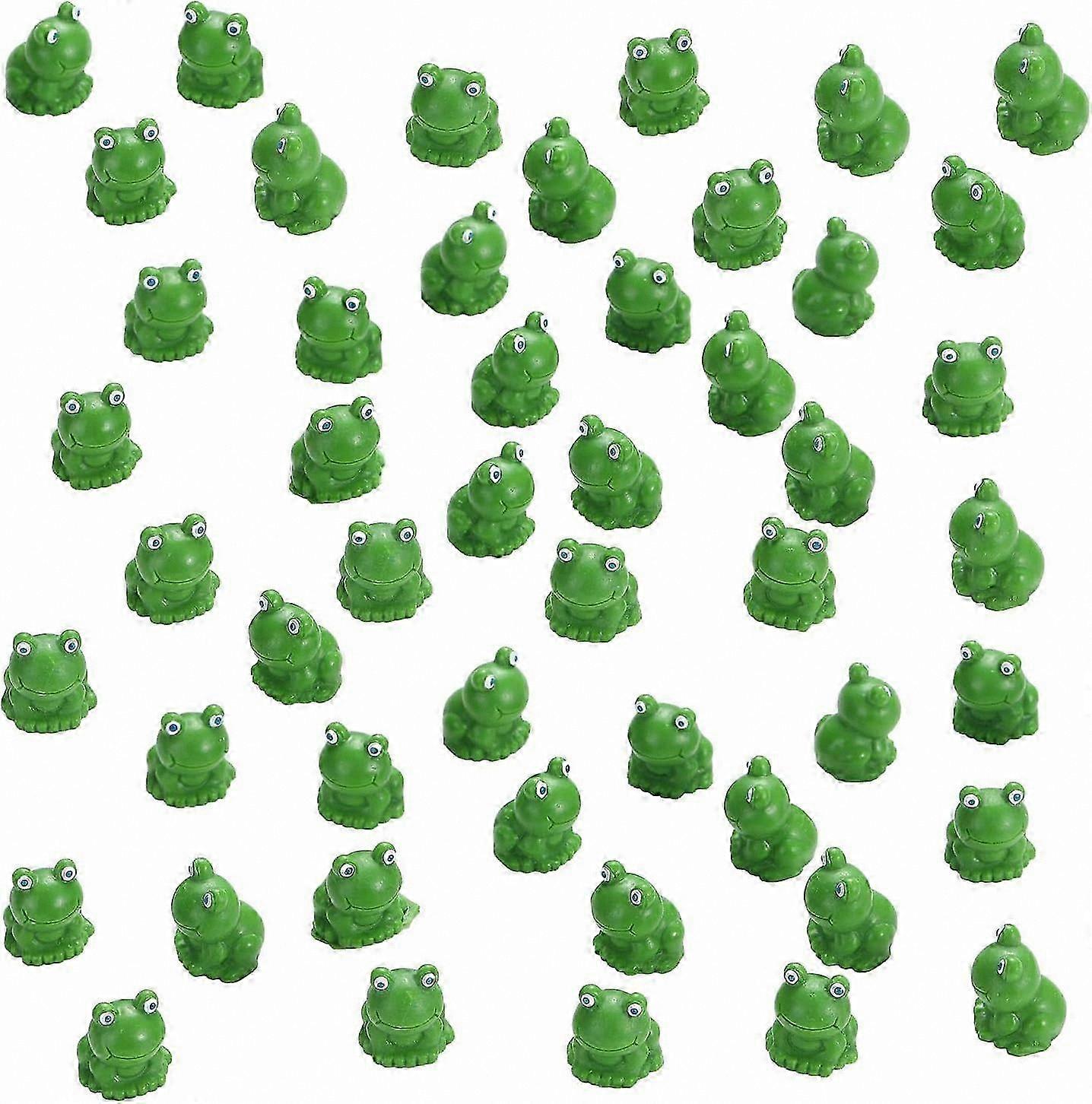 Miniature Frog Garden Ornaments, 50/100 Pack Tiny Green Frogs for Fairy Gardens and Home Decor Accessories