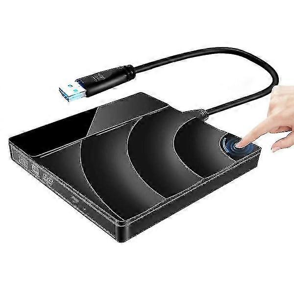 External CD/DVD Drive, USB 3.0 & Type C Adapter CD DVD RW Reader
