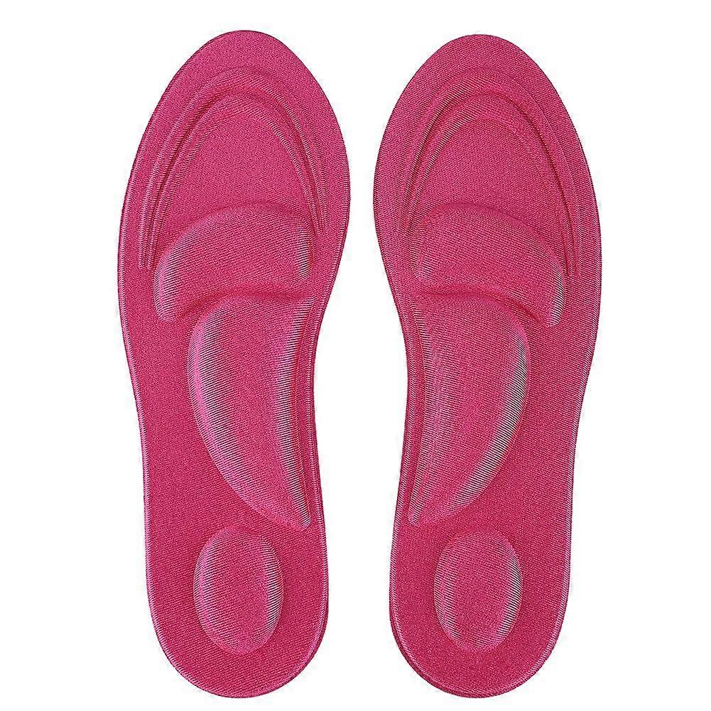 Orthotic Insoles Flat Feet Arch Support Memory Foam Insole Shoe Pad Comfort Rose Red for Women